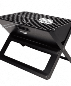 شواية محمولة Aktive Black من الفولاذ والحديد الزهر 45 × 30 × 29 سم